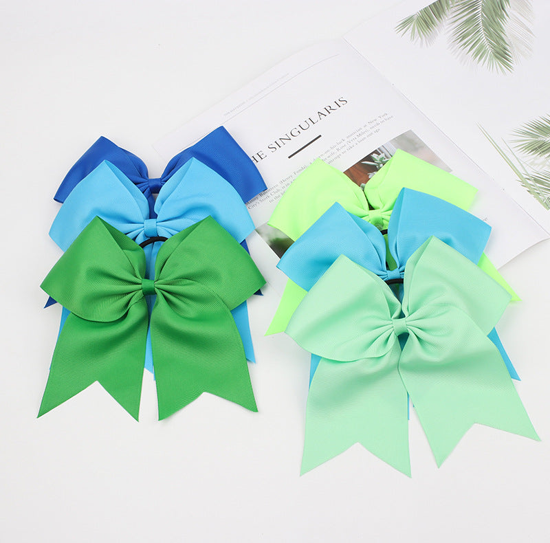 Bows al por mayor Bows de 8 pulgadas Cheerleader Swallowtail Cail Hair Scrunchies